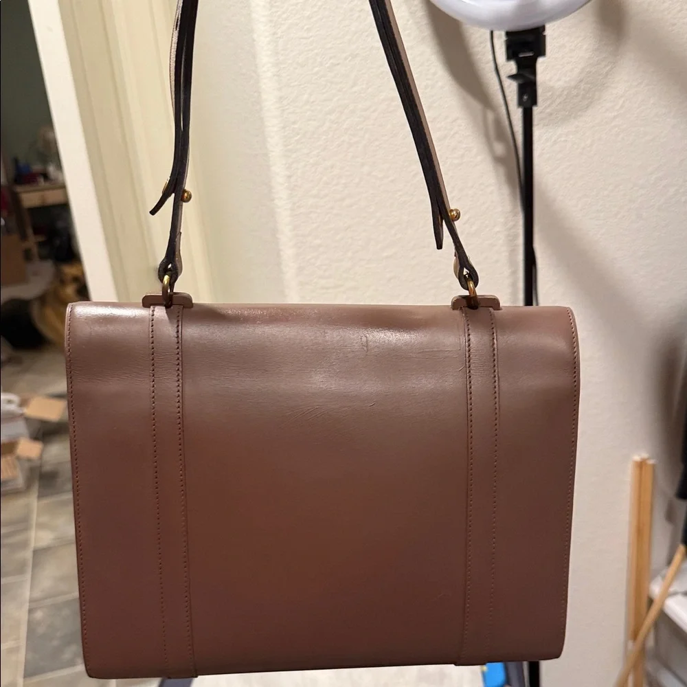 Dior Chocolate Brown Leather Briefcase
